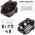 thumbnail image 4 of Bolso de mano de lona para mujer, bolso bandolera de hombro, bolso pequeño, bolsos de trabajo con asa superior y múltiples bolsillos, 4 of 7