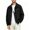 Black, variant on Mens Retro Lapel Pilot Jackets Zip Up Stylish Lightweight Breathable Coats Casual Streetwear Daily Commute Versatile Comfort Outerwear