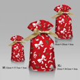 thumbnail image 3 of 5/10 piezas Bolsa de dulces de Año Nuevo 2022 Bolsa de regalo de Papá Noel Bolsa con cordón crujiente de copos de nieve Decoraciones de Feliz Navidad para el hogar Regalo de Navidad, 3 of 5