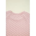 thumbnail image 4 of Delicacy Braided Texture Ruffle Hem Top Drawstring Loose Pants Set, 4 of 13