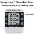 thumbnail image 4 of 3X Digital Dual Kitchen , 3 Channels Count UP/Down , Triple Cooking , Display, Loud Volume Alarm, 4 of 8