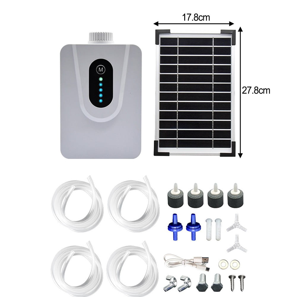 Solar Oxygenator Aquarium Air Pump Fishing Aerator 6 W 6V Solar Air Pumps