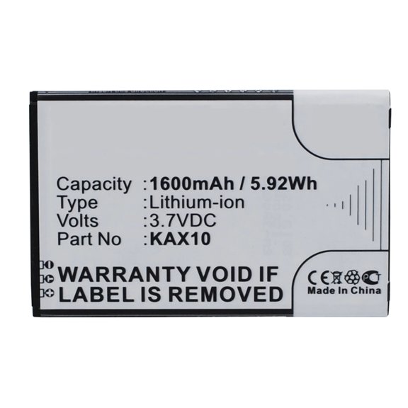 Batteries N Accessories BNA-WB-L8319 Cell Phone Battery - Li-ion, 3.7V, 1600mAh, Ultra High Capacity Battery - Replacement for KAZAM KAX10, KAX10MXJAK038738, KAX40 Battery