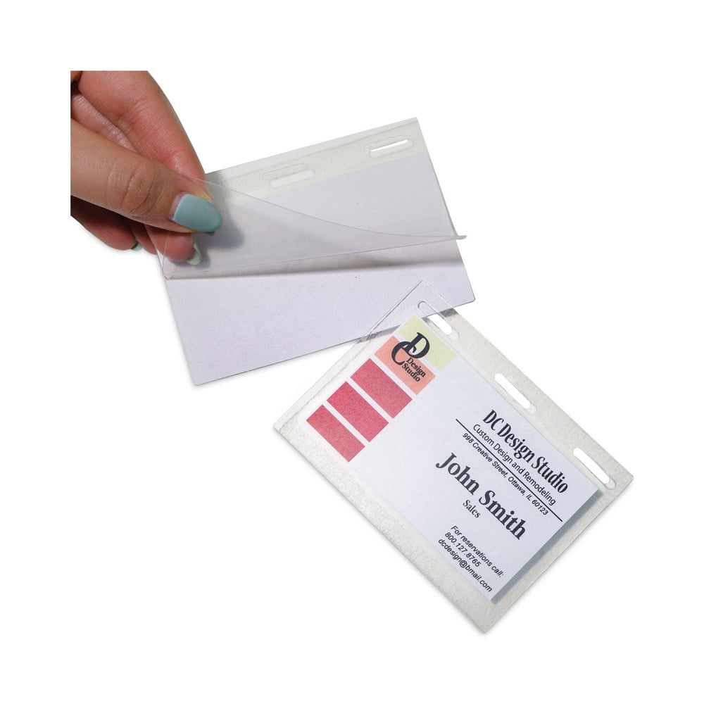 Magnetic 3 in. x 4 in. Self-Laminating Name Badge Holder Kit - Clear (20-Piece/Box)