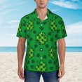 thumbnail image 2 of Fuzoiu St Patrick's Day5 Print Hawaiian Shirt for Men, Summer Beach Casual Short Sleeve Button Down Shirts, Men’s Beach Summer Shirts with Pocket,Small, 2 of 7