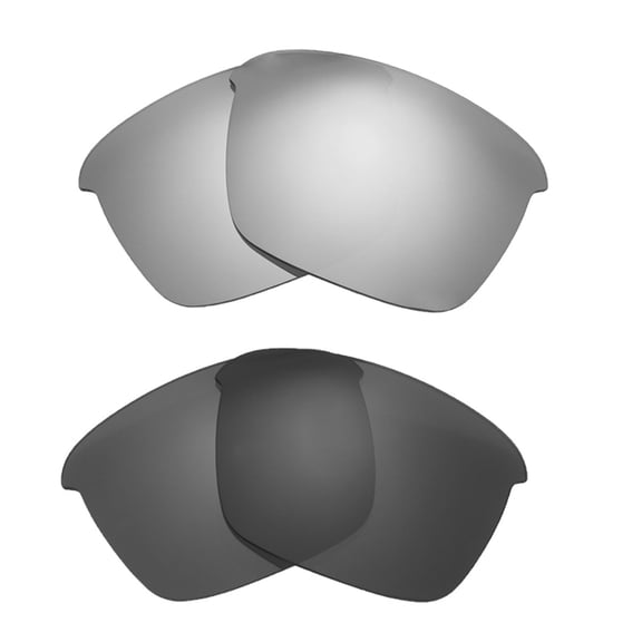 Walleva Polarized Titanium Black Replacement Lenses For Oakley Thinlink Sunglasses