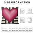 thumbnail image 5 of COMIO  Valentine's Day Pink Love Heart Decorative Throw Pillow Covers, Black White Buffalo Plaid Check Stripes Porch Outdoor Home Decor, Anniversary Wedding Farmhouse Cushion Case, 5 of 5