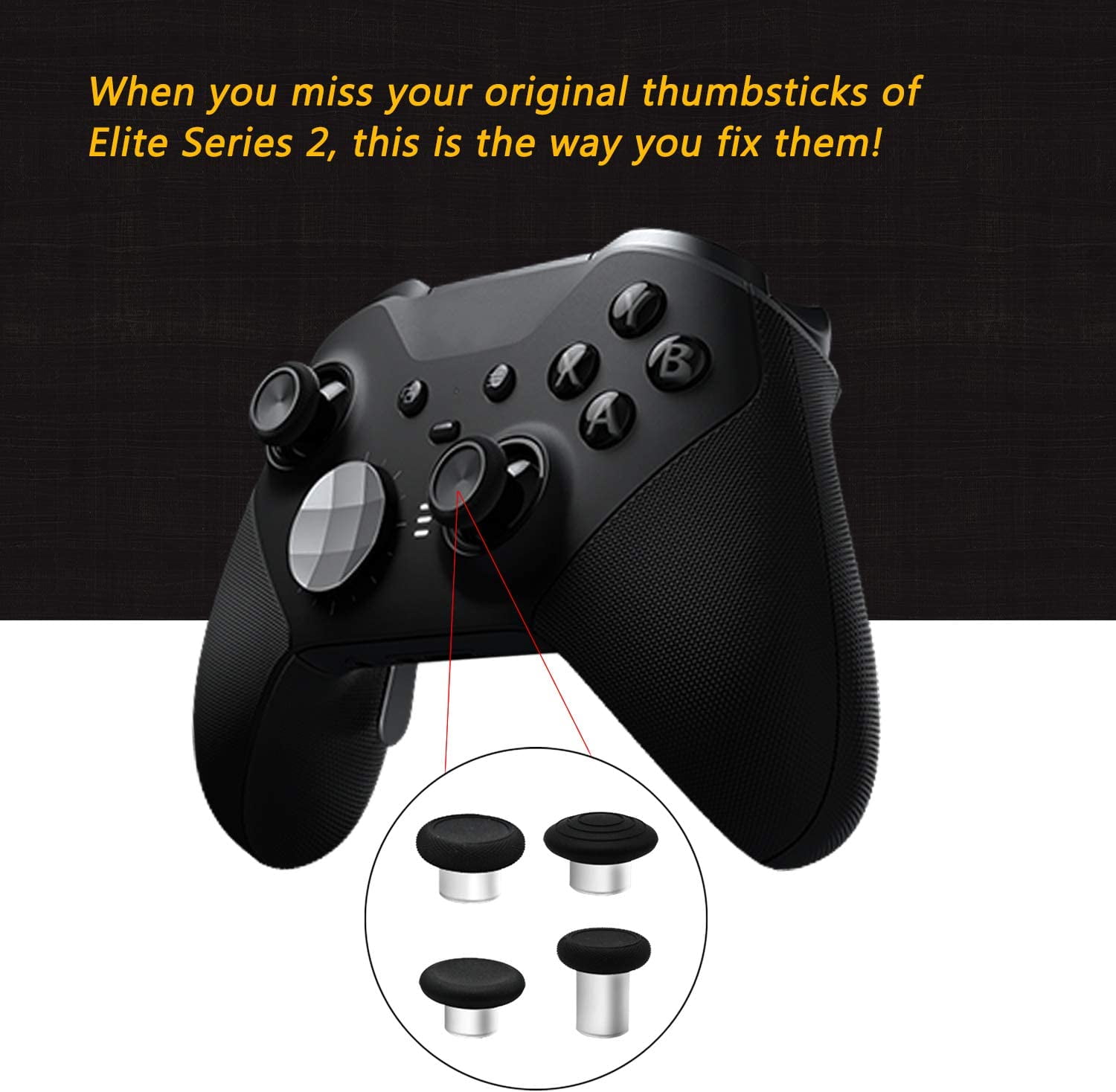 6 in 1 Swap Thumbsticks, Replacement Magnetic Joysticks for Xbox