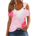 thumbnail image 5 of ATENAR Womens Shirts Printed Soft T Shirts for Women Lightweight Tee Hot Pink M, 5 of 6