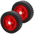 thumbnail image 1 of OULII 2 Pcs Roue Auxiliaire de Tondeuse à Gazon Roue de Tondeuse Rouge pour Propriétaires et Jardiniers, 1 of 8