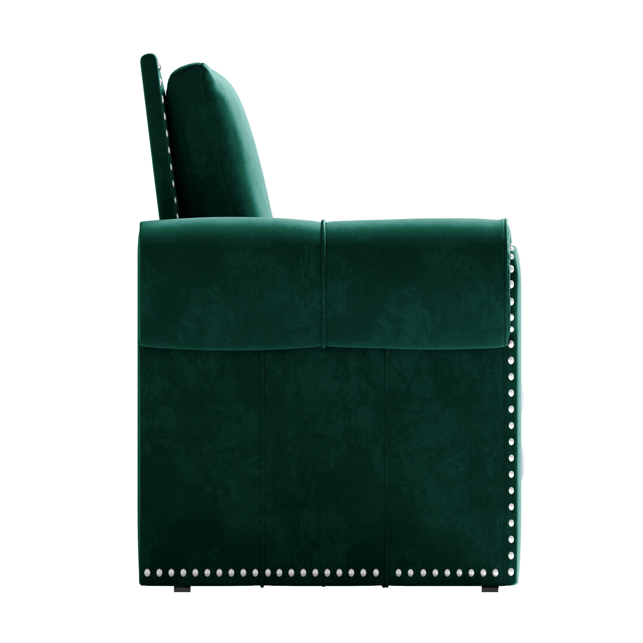 3-in-1 Convertible Velvet Sofa Bed, King Size Pull Out Sleeper Couch, Green