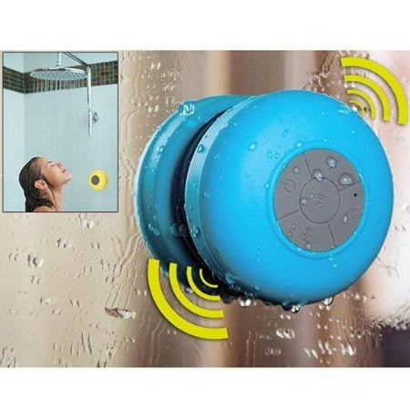 AGPtek Silicone Waterproof Wireless Bluetooth Hands-Free Speakerphone For Shower Pool Car (stick to any flat surface)