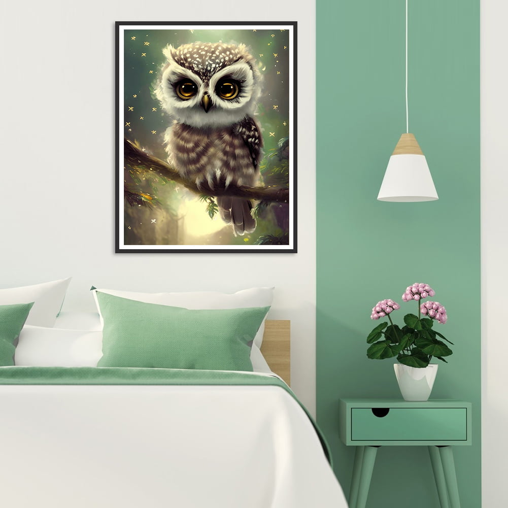  VVBAOZI DIY Owl Dream Catcher Diamond Painting Window