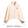 thumbnail image 3 of Wearable Heated Blanket, Electric Heating Shawl Wrap with Zipper, Soft Warm Heating Cape for Home, Office and Travel Use, 3 of 6
