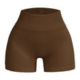 thumbnail image 2 of VBVC Women's High Waisted Ribbed Biker Shorts,Seamless Stretchy Workout Bottoms For Women,Ladies Tummy Control Yoga Shorts for Gym Running,Coffee,S-XL, 2 of 6