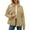 Khaki, variant on RQYYD Women's Winter Quilted Jackets Long Sleeve Zip Up Puffer Jacket Outerwear Coats with Pockets