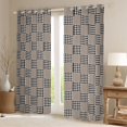 thumbnail image 2 of Feelyou Retro Square Buffalo Curtains Pack of 2 (42x84 Each), Simple Fashion Plaid Curtains Blackout, Teens Kids Boys Girls Bedroom Curtains, Window Curtains Decor, 2 of 6