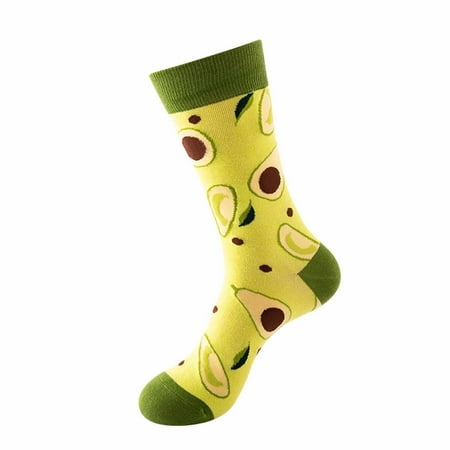 

WOXINDA Printed Color Fruit Pattern Socks Autumn And Winter Cotton Socks Womens Hiking Socks No Show
