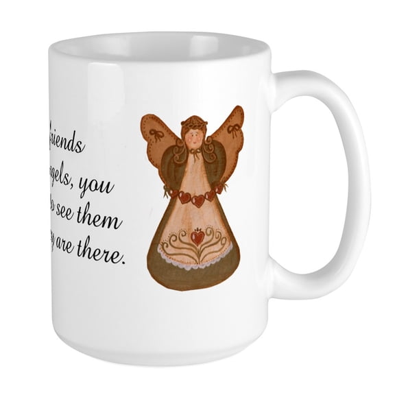 CafePress - Good Friends Are Like Angels Large Mug - 15 oz Ceramic Large Mug