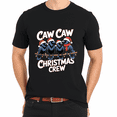 thumbnail image 3 of Caw Christmas Crew Black Short Sleeve T Shirt for Men and Women, 3 of 4