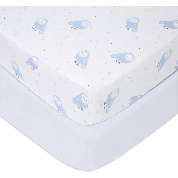 aden anais Essentials, Cotton Poplin Crib Sheets , Time to Dream, Boys, Infants, 2-pack