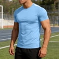 thumbnail image 2 of Cmfcve Workout T Shirt for Men Quick Dry Athletic Compression Summer Tee Breathable Crew Neck Gym Tops Oversized Basic Short Sleeve Tops, 2 of 9