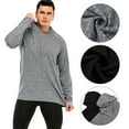 thumbnail image 2 of Men's T-Shirt Casual Cotton Solid Crew Neck Long-Sleeve Pullover Shirt Sport For Boating Jogging Running Hiking And Other Outdoor Athletic Sports, 2 of 8