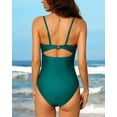 thumbnail image 3 of Charmo Womens Scalloped One Piece Bathing Suit Cutout Swimsuit Monokini, 3 of 7