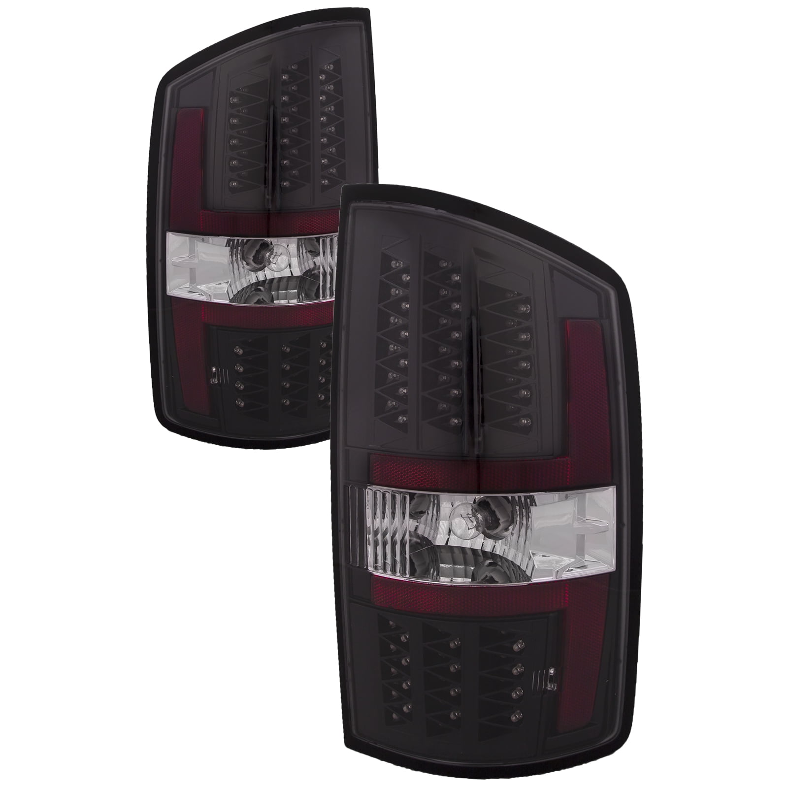 For Dodge Ram Truck Dark Red Tail Lights Brake Lamps Driver Left Passenger Right Pair Replacement Set 