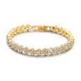 thumbnail image 3 of Pulsera de cristal romano de lujo para mujer, pulseras de cadena de corazón de moda, brazalete de diamantes de imitación, accesorios de joyería nupcial, envío gratis, 3 of 4