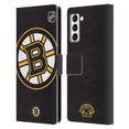 thumbnail image 1 of Head Case Designs Officially Licensed NHL Boston Bruins Oversized Leather Book Wallet Case Cover Compatible with Samsung Galaxy S21+ 5G, 1 of 6