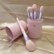 thumbnail image 1 of Bolsa de valor con 11 pinceles de maquillaje de princesa rosa con sonrisa, 11 pinceles de maquillaje, herramientas de belleza, 1 of 5