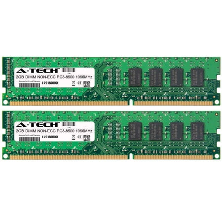 4GB Kit 2x 2GB Modules PC3-8500 1066MHz NON-ECC DDR3 DIMM Desktop 240-pin Memory (Best 4gb Ddr3 Ram)