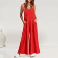 thumbnail image 5 of B91xZ Combinaisons Décontractées pour Femmes une-Pièce Bretelles Réglables Pantalons Chauds Décontractés, Rouge m, 5 of 5
