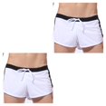 thumbnail image 3 of sweethay Pantalones cortos de playa con cordón elástico en la cintura ropa interior agradable a la piel pantalones cortos casuales ligeros 2Conjunto, 3 of 6