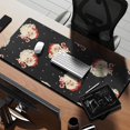 thumbnail image 2 of Long Mouse Pads for Desk,Black Christmas Santa Pattern Desk Mats on Top Of Desks, Desk Mouse Pad Extra Large with 3mm Non-Slip Base and Stitched Edge for Gaming,Office,Work,Home 35.4x15.7in, 2 of 5