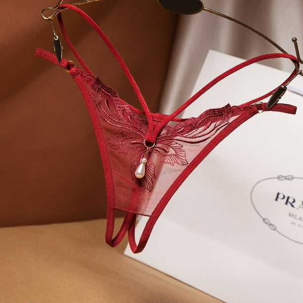 Lencería sexy, tanga sexy con la parte superior abierta, traje apasionado de mujer, bordado transparente coqueto