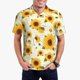 thumbnail image 1 of Balery European-style Pattern Sunflower A Camisa Polo de Hombre con Estampado, de Manga Corta y Tejido Medio, Camisa Tipo Golf Polo-XX-Large, 1 of 6