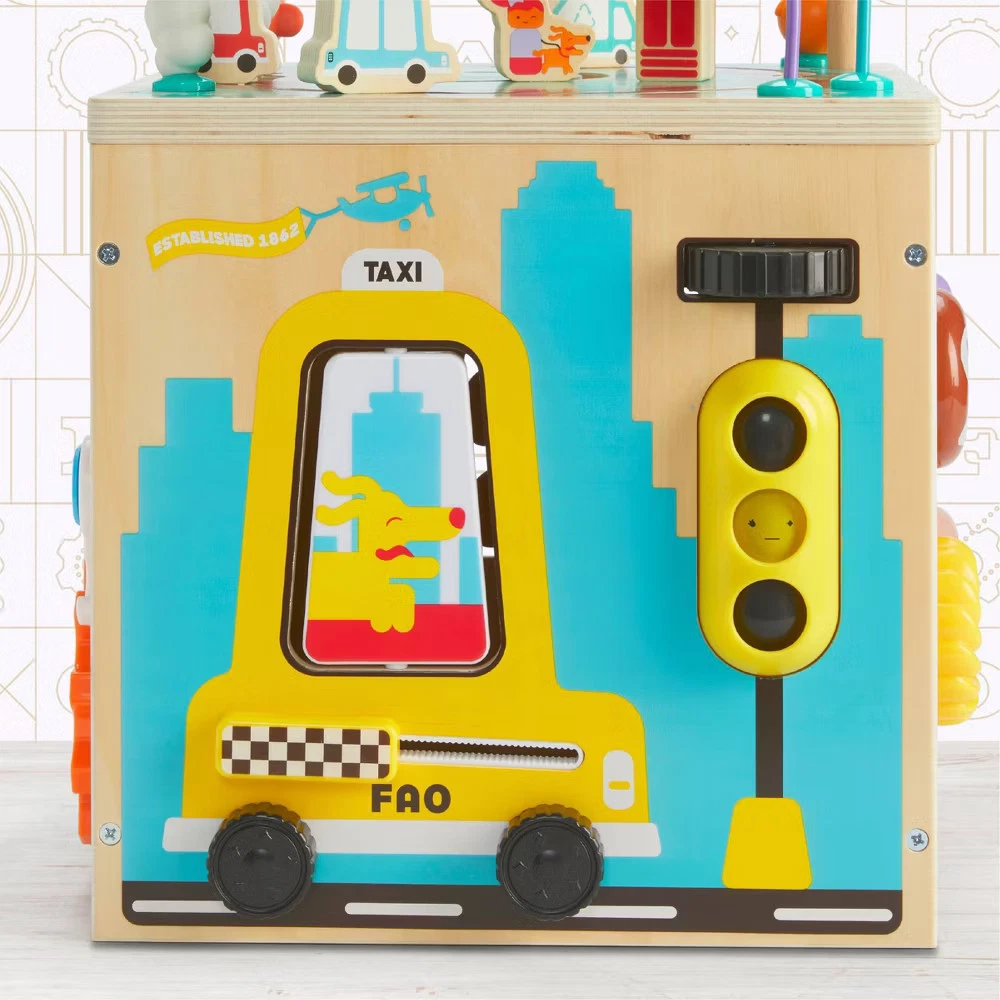 F.A.O. Schwarz Busy City Activity Cube 5 Zones, 20+ Activities