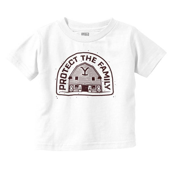 Y Yellowstone Protect the Family Barn Toddler Boy Girl T Shirt Infant Toddler Brisco Brands 6M