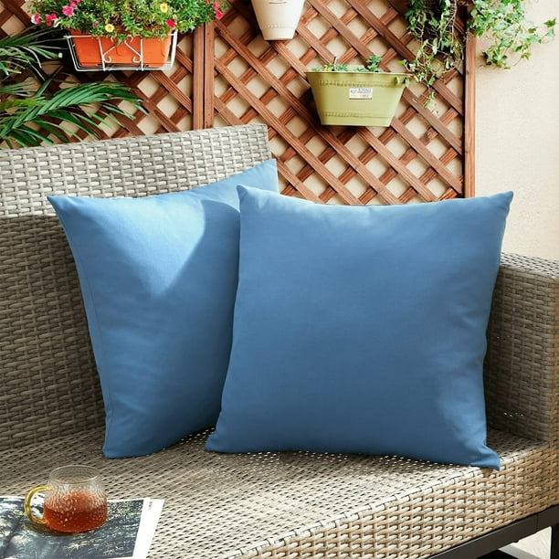 UNIKOME Outdoor Waterproof Throw Pillows "18" x "18" Feathers and Down