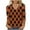 13, variant on Tops for Women Plus Size Halloween Pumpkin 3/4 Sleeve Printed Round Neck T-shirt Loose Top Multicolor XXXXL