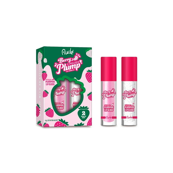 RUDE COSMETICS Berry Plump Plumping Lip Gloss Duo Set