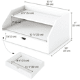 thumbnail image 5 of Ballucci Desk Organizer with Drawer, 3 Tier Paper File Holder and Mail Sorter, White, 5 of 9