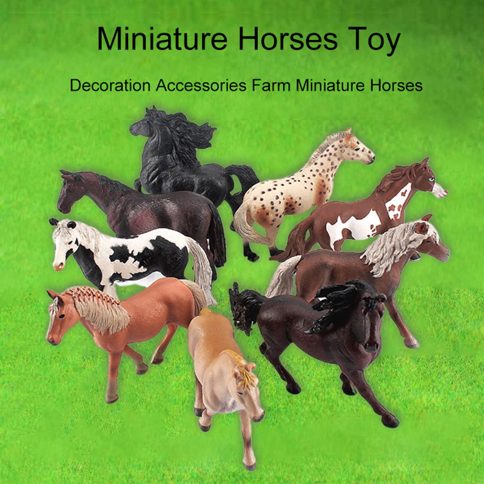MyBeauty Miniature Horses Toy Detailed Texture High Simulation