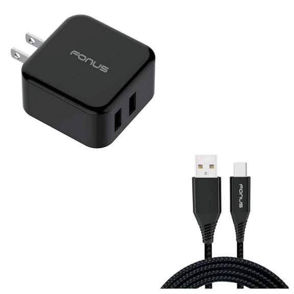 Type-C 10ft USB Cable w 30W Fast Home Charger J9J for LG Q7 Plus, G Pad X II 10.1, V50 ThinQ 5G, Stylo 4 Plus, Google Nexus 5X, G8 ThinQ, G7 ThinQ, 5 - Microsoft Surface Go (10"), Lumia 950