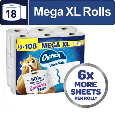 Charmin Toilet Paper Ultra Soft, 18 Mega XL Rolls