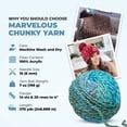 thumbnail image 5 of Mary Maxim Marvelous Chunky Yarn 5 Weight Bulky Yarn, 100% Acrylic, 270 Yards, Berry Blast, 5 of 7