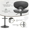 thumbnail image 4 of Hawsaiy Adjustable Swivel Bar Stools Set of 2 with Back and Footrest, Faux Leather Counter Height Kitchen Stools, Modern Bar Chairs for Island and Home Bar, Black, 4 of 8