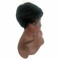 thumbnail image 6 of XIAQUJ Women's Wig Black Fiber High Temperature African False Head Cover Curly Human Hair Wig Glueless Lace Front Human Hair Wigs for Women Black, 6 of 9